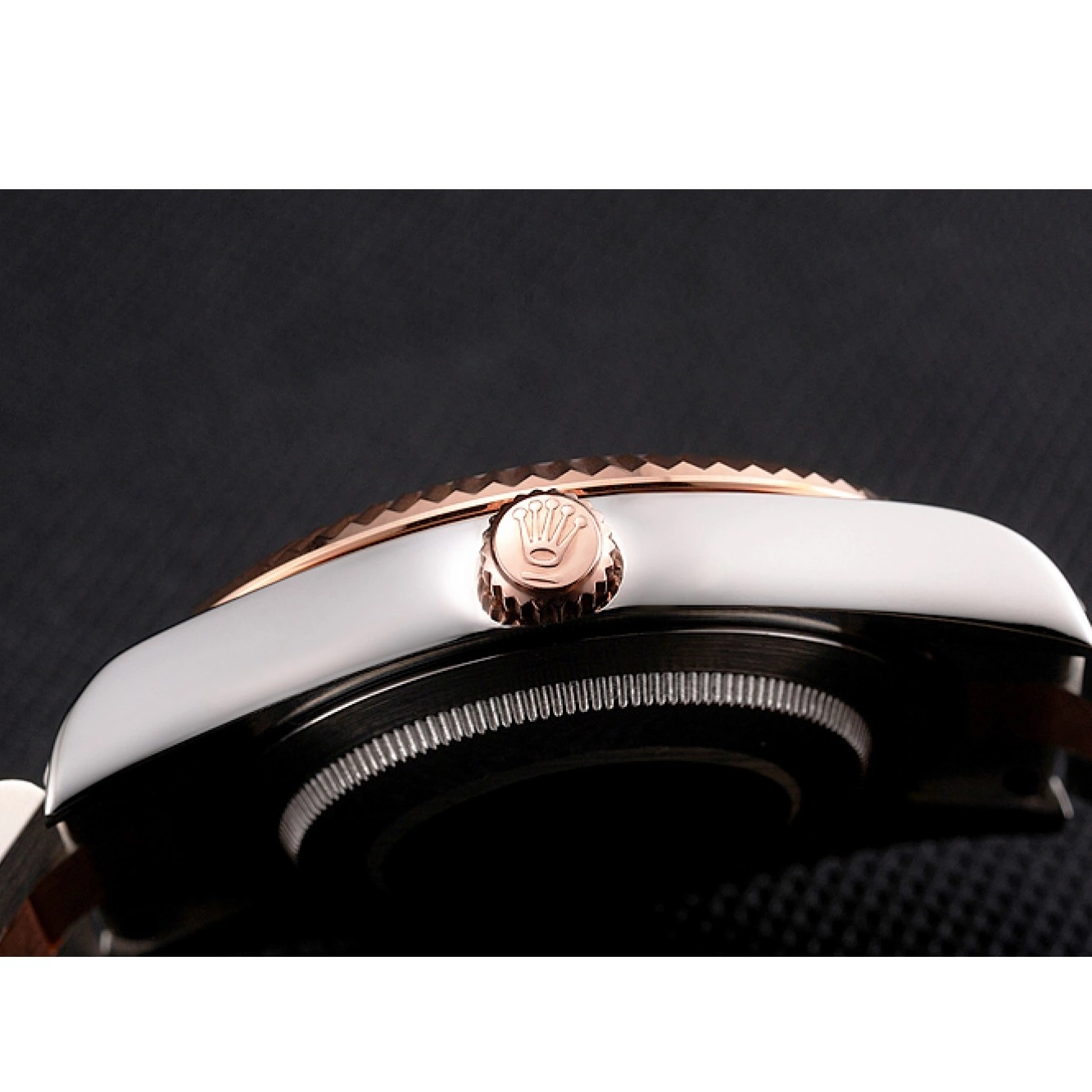Aaa fake watches Dial Two And Datejust Bezel Stainless Gold Steel Bracelet Rose Case Swiss Rolex Tone 0714